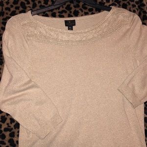 Sparkly gold Worthington half sleeve